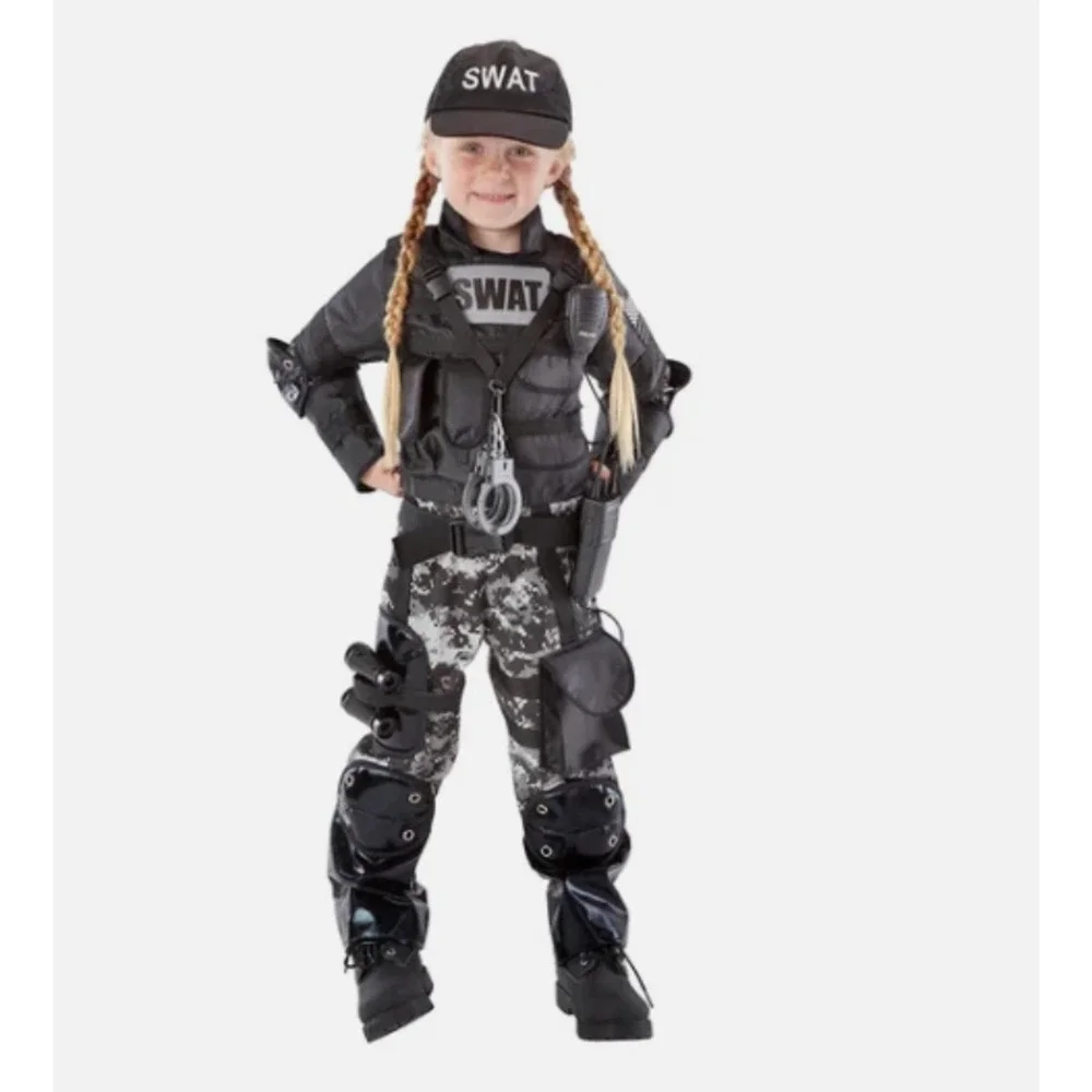 SWAT Team Costume With Accessories Child Size 3-4 by Teetot & Co MISSING THE HAT